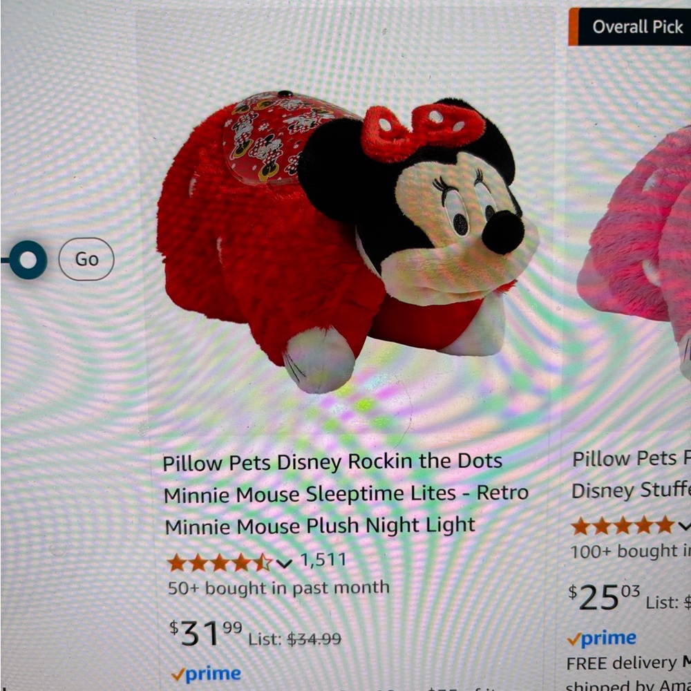 Minni Mouse Light Up Pillow Pet